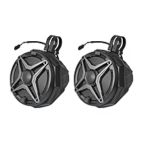 SSV Works 180-US2-C65 Universal 6.5in. Cage-Mount Speaker Pods for ATVs/UTVS and Other Off Road Vehicles (US2-C65A SSV Works Loaded w/ 2.00