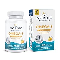 Nordic Naturals Omega-3 in Fish Gelatin, Lemon Flavor - 60 Fish Gels - 690 mg Omega-3 - Fish Oil - EPA & DHA - Immune Support, Brain & Heart Health, Optimal Wellness - Non-GMO - 30 Servings