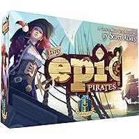 Gamelyn Tiny Epic Pirate Board Game - Notorious Pirate Ship Board Games, Strategic Board Games for Adults, With Rulebook, 210 Game Pieces, and 7 Ships, Blue
