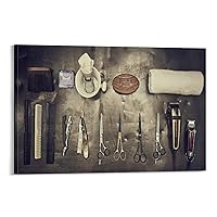 Modern Barber Shop Wall Decor Barber Ideal Tools Aesthetics Beautician Vintage Wall Art Decoration P Canvas Wall Art Prints for Wall Decor Room Decor Bedroom Decor Gifts 08x12inch(20x30cm) Frame-sty