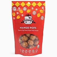 Mango Pops Organic Dog Treats, Organic Dog Treats Made with Real Mango, 6 oz. Bag