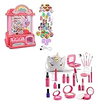 BTEC Claw Machine Toys for Kids and Pretend Makeup for Girls (Red