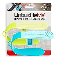 UnbuckleMe Car Seat Buckle Release Tool - Lime Green & Blue 2 Pack - Buy one for Each Car or Give One to a Friend