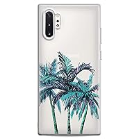 Case Compatible with Samsung S24 S23 S22 Plus S21 FE Ultra S20+ S10 Note 20 S10e S9 Palm Trees Slim fit Cute Flexible Silicone Tropical Glam Pink Graphic Print Design Nature Clear Girls Woman