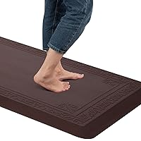 Anti Fatigue Kitchen Floor Mat, Standing Desk Mat, Cushioned Comfort Mat for Home, Office, Laundry,Pain Relief, Non Slip Bottom, Waterproof & Easy to Clean, 24