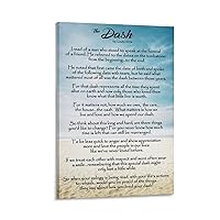 NIKZ The Dash Poetry Print Poem By Linda Ellis Poetry Poster 3 Canvas Poster Wall Art Decor Print Picture Paintings for Living Room Bedroom Decoration Frame-style 12x18inch(30x45cm)