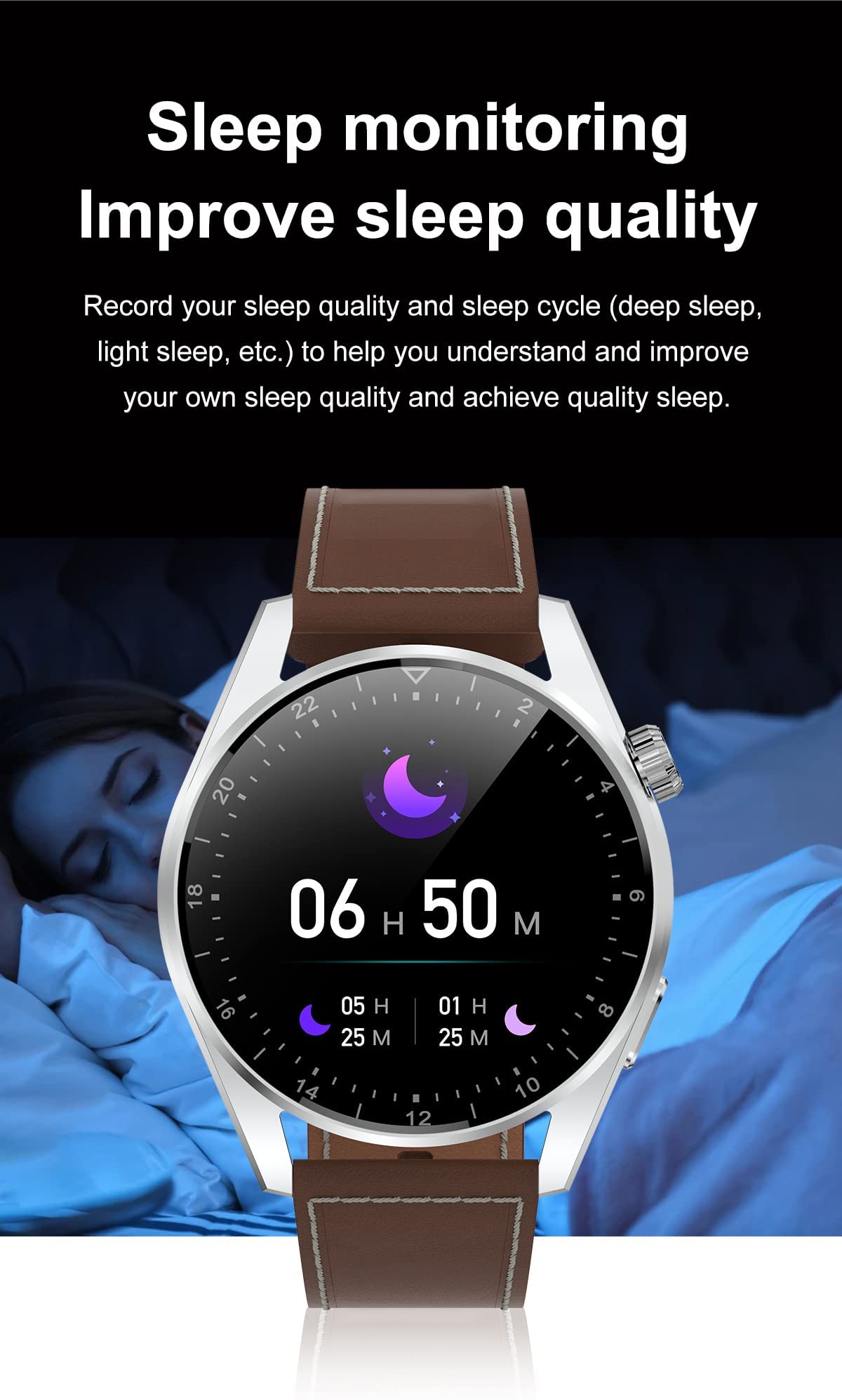 HANDA HK3 Pro Smart Watch for Men Women, Fitness Tracker Smartwatch with Heart Rate Blood Pressure Sleep Monitor Pedometer Bluetooth Call IP68 Waterproof Activity Tracker (Silver Steel)