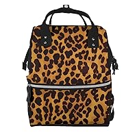 Cool Cheetah Leopard Print Diaper Bag Multifunction Laptop Backpack Travel Daypacks Large Nappy Bag, Black