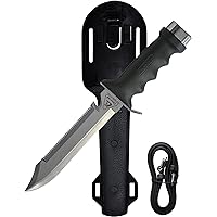Cressi Long Stainless Steel Diving Knife with Sheat and Leg Straps | Orca: Made in Italy, Black, One Size (RC556000) [Duplicate]