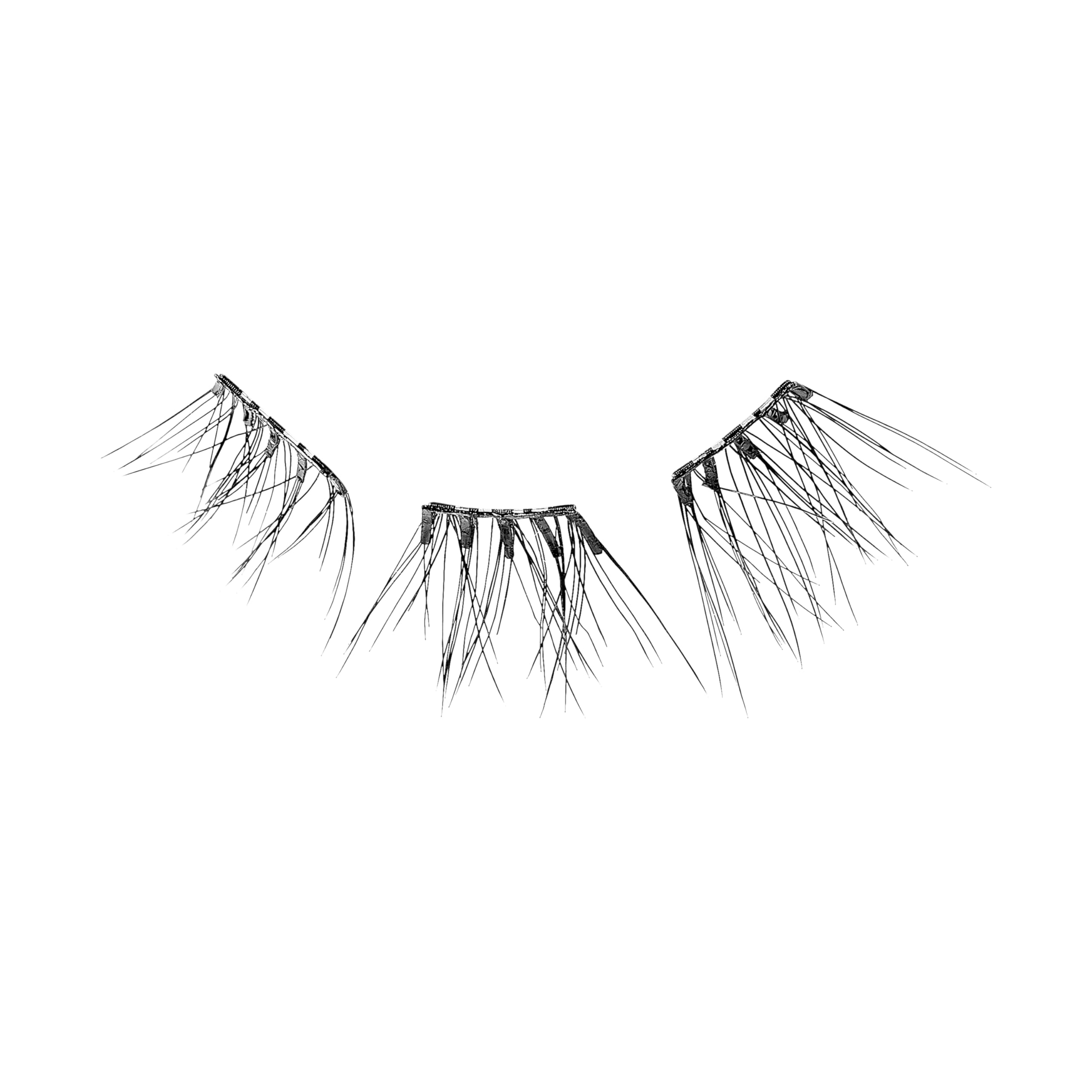 KISS imPRESS False Eyelashes, Lash Clusters, Falsies, Classy Natural', 10mm-12mm, Includes 12 Pieces of pre-Bonded Lashes, Contact Lens Friendly, Easy to Apply, Reusable Strip Lashes