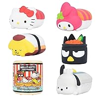 Sanrio Hello Kitty and Friends Cute Water Filled Surprise Capsule Squishy Toy [Sushi] [Birthday Gift Bag, Party Favor, Gift Basket Filler, Stress Relief Toy] – 1 Pc. (Mystery – Blind Capsule)