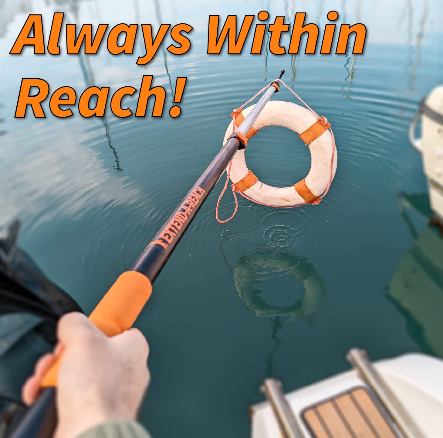 Boat Hook for Docking with Telescoping Extension Pole // Durable, Floating, Lightweight and Sturdy Telescoping Boat Hook Pole // the Ultimate Boat Pole for Docking, Push-Pull and Boating