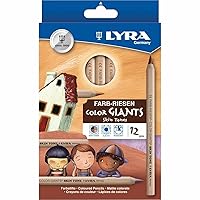 Lyra Color-Giants Skin Tone Colored Pencils - Set of 12 count colored pencils With A 6.25mm Core - Highly Pigmented Pencils for All Artists - Durable Color Pencils Set for Drawing Coloring and More