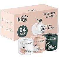 Premium & Soft Bamboo Toilet Paper | 24 Mega Rolls, 3 ply & 350 Sheets | FSC Certified, PFAS Free, BPA Free, Septic Safe | Tree Free Toilet Tissues | Plastic Free Packaging