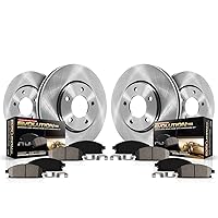 Power Stop KOE138 Autospecialty Front and Rear Replacement Brake Kit-OE Brake Rotors & Ceramic Brake Pads For 2003-2007 2008 2009 Toyota 4Runner [12.56
