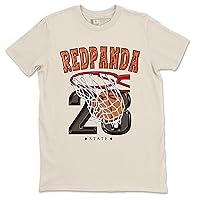 Graphic Tees Basketball Design Printed Red Panda Sneaker Matching T-Shirt