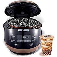 860W Commercial Fully Automatic Pearl Pot, 5L Electric Pearl Tapioca Cooker Pearl Maker, Multifunction Tapioca Boba Pearl Pot Cooker for Home Milk Tea Shop