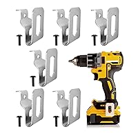 6pcs Replacement Belt Clip Hooks and Matching Screws, Power Tool Waist Buckle, Compatible with 20V Power Tools Belt Holder Clips