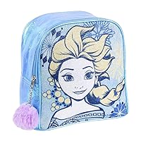 Frozen Children's Backpack with Zip 18 x 21 x 10 cm Small Backpack with Glitter and Bobble Adjustable Shoulder Straps Original Product Designed in Spain, multicoloured, Einheitsgröße