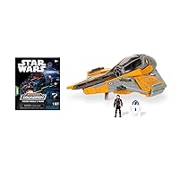 STAR WARS Micro Galaxy Squadron Anakin Skywalker's Jedi Interceptor Mystery Bundle - 3-Inch Light Armor Class and Scout Class Vehicles with Accessories