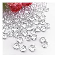 Clear Faceted Acrylic Beads 100pcs 8mm Faceted Spacer Beads Small Rondelle Beads for DIY Bracelets Necklace
