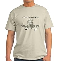 CafePress Computer Genius Dad Light T Shirt Cotton T-Shirt