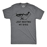 Mens Just Resting My Eyes T Shirt Funny Sarcastic Top for Dad Joke