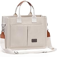 WantGor Tote Bag for Women, Canvas Crossbody Bags Shoulder Handbag Work Laptop Purse Messenger Hobo Satchel with Multi-pocket