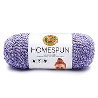 Lion Brand Yarn (1 Skein) Homespun Bulky Yarn, Purple Aster, 555 Foot (Pack of 1)