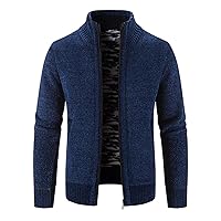 Men's Jacket Knit Sweater Thickened Warm Cardigan Coat