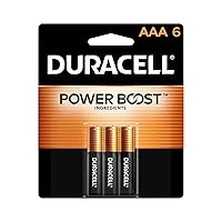 Duracell Coppertop AAA Batteries with Power Boost Ingredients, 6 Count Pack Triple A Battery with Long-lasting Power, Alkaline AAA Battery for Household and Office Devices