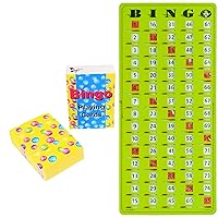 MR CHIPS Jam-Proof Green Master Board Bingo Card Slide with Shutters Plus Bingo Deck of Calling Cards