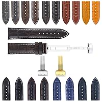 17-24mm Leather Band Strap Deploy Clasp Compatible with Emporio Armani #1A