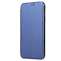 Case for iPhone 14/14 Pro/14 Plus/14 Pro Max,Leather flip Phone case with Card Holder, Durable Magnetic, Drop Proof Transparent Plating Edge Cover,Blue,14 Pro 6.1''