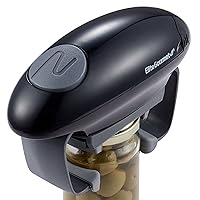 Elite Gourmet EJO800 High Power Torque Automatic Battery Operated Electric Jar Opener, One-Touch Electric Operation, Easily Remove Most-Size Lids with Auto-Size Guides, Black/Gray