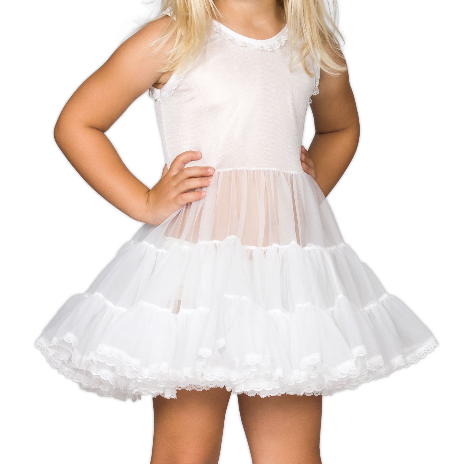 I.C. Collections Baby Girls White Bouffant Slip Petticoat, 6m - 24m