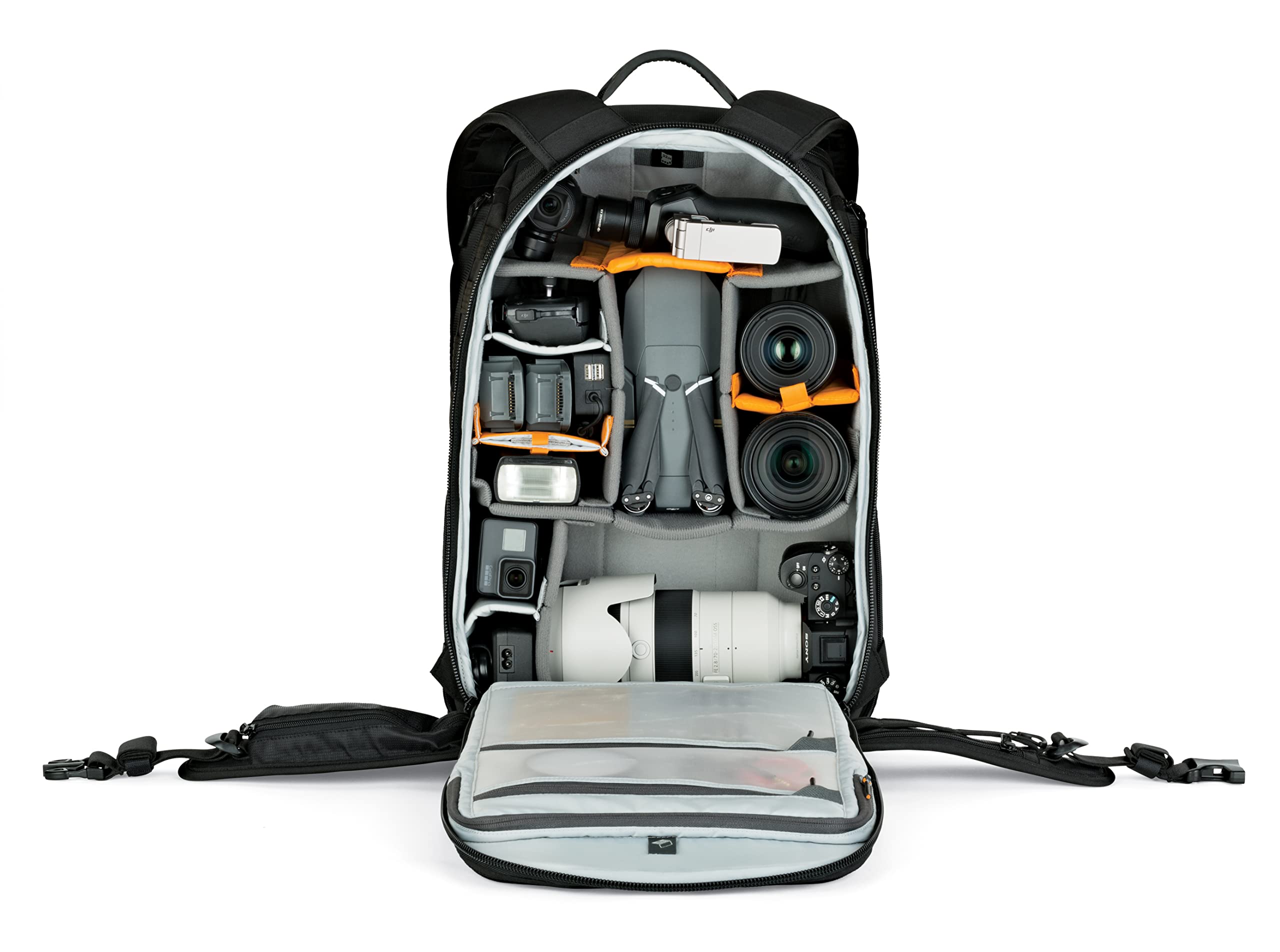 Lowepro ProTactic 450 AW II Black Pro Modular Backpack with All Weather Cover, Camera Bag for Professional Use, for Laptop Up to 15