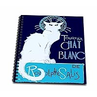 3dRose Tournee Chat Blanc Parody Le Chat Noir - Distressed - Drawing Books (db_356210_1)