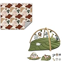 Baby Play Mat 71x59 + Baby Play Gym, Leaf Shaped