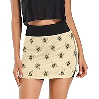 Honeybee Women's Tennis Skirts Athletic Golf Skorts Skirts with Pockets Inner Shorts