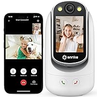 ANNKE Video Calling Indoor Security Camera with 2.8 inch Screen, One-Click Call, Two-Way Video WiFi Camera for Home Pet/Cat/Dog, Pan & Tilt, AI Motion Detection, Baby/Elderly/Puppy Monitor