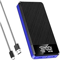 Power Bank 42800 mAh 25 W PD3.0 USB C Power Bank Quick Charge Function, Portable Devices with 3 Inputs & 3 Outputs, Torch, LED Digital Display, Compatible with Smartphone, Tablet and More (Blue)