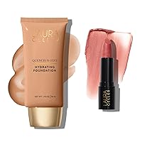 LAURA GELLER NEW YORK Hydrating Duo - Quench-n-Tint Hydrating Foundation, Medium + Italian Marble Sheer Lipstick, Dolce