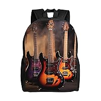 Cool Electric Guitar Laptop Backpack Water Resistant Travel Backpack Business Work Bag Computer Bag For Women Men