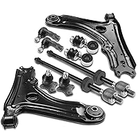 Set of 8, Front Lower Control Arm, Sway Bar Link, Lower Ball Joint, Inner Tie Rod End, Compatible with Volkswagen Jetta 1993-1998, Golf 1993-1999, Cabrio 1995-2002