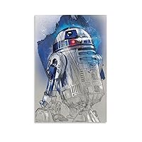 FWAHREN Star Wars Robot R2-D2 Art Print Poster Canvas Wall Art Living Room Posters for Bedroom Home Decorative 08x12inch(20x30cm)
