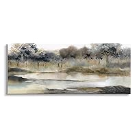 Trees By Lakeside Landscape Canvas Wall Art, Design by Carol Robinson