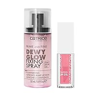 Glossin' Glow Tinted Lip Oil 10 & Dewy Glow Spray | Full Coverage Makeup | Vegan & Cruelty Free