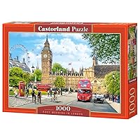 CASTORLAND 1000 Piece Jigsaw Puzzles, Busy Morning in London, United Kingdom, Great Britain, England Puzzle, Big Ben, Adult Puzzle, Castorland C-104963-2
