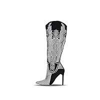 Cape Robbin Olkley Knee High Cowboy Boots Women - Western Cowgirl Boots for Women with Stiletto Heels - Fashion Dress Boots for Women